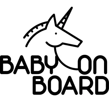 Baby on board aufkleber einhorn baby zeichen - TenStickers