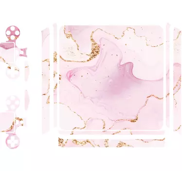PS4 Skin Roségoldener marmor - TenStickers