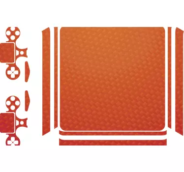 Ps4 aufkleber mit oranger texturansicht - TenStickers
