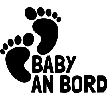 Fußabdrücke Baby on Board Aufkleber - TenStickers