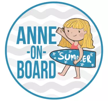 Baby Autoaufkleber Babymädchen an bord süßes Design - TenStickers