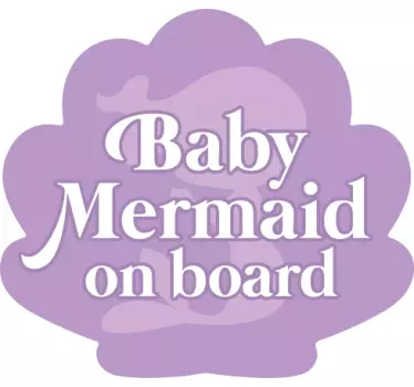Baby on board aufkleber baby meerjungfrau alarm - TenStickers