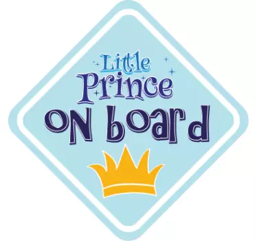 Baby on board aufkleber prinzchen schild - TenStickers