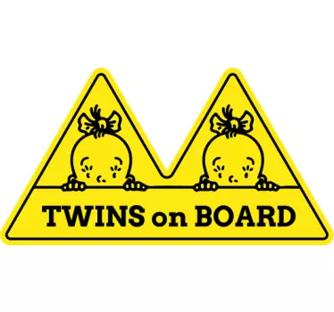 Baby on board aufkleber zwillingswarnung - TenStickers