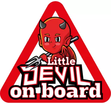 Baby on board aufkleber kleiner teufel aufkleber - TenStickers