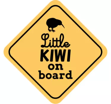 Baby Autoaufkleber Kleine kiwi an bord - TenStickers