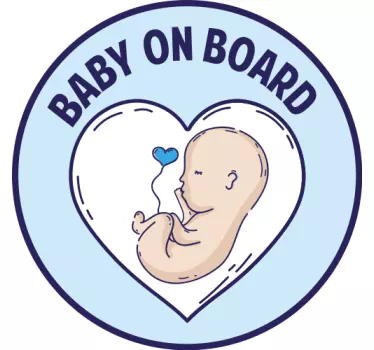 Baby on board aufkleber herzliche babyankündigung - TenStickers