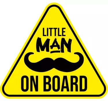 Baby on board aufkleber kleiner mann aufkleber - TenStickers