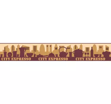 Bordüre selbstklebend City Espresso - TenStickers