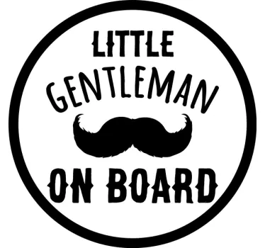 Baby on board aufkleber gentleman symbol anzeige - TenStickers
