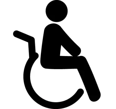 Aufkleber Rollstuhl - TenStickers