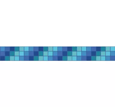 Bordüre selbstklebend mit blauem geometrischen muster - TenStickers