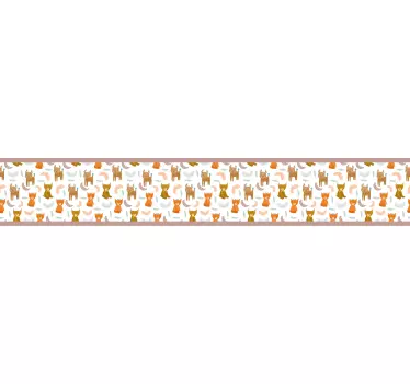 Bordüre selbstklebend mit niedlichen tiermotiven - TenStickers
