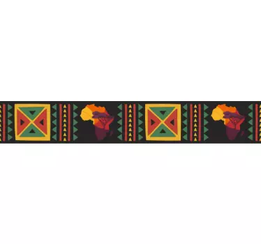 Bordüre selbstklebend afrikanische tribal-muster - TenStickers