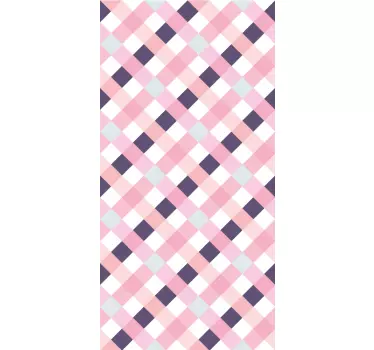 Kühlschrank Folie rosa schachbrettmuster - TenStickers