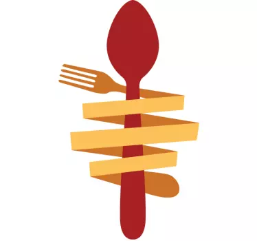 Gabel und Löffel Sticker - TenStickers