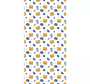 Folie kühlschrank mit verspielten kreaturen-gesichtern - TenStickers