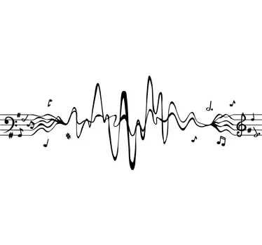 Musik Notenlinien Aufkleber - TenStickers