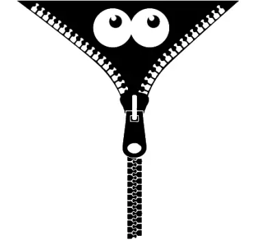 Reißverschluss Monster WC Aufkleber - TenStickers