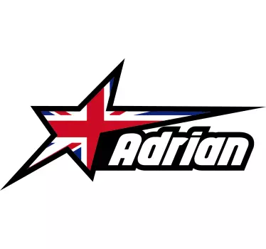 Motorrad aufkleber union jack stern - TenStickers
