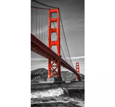 Golden Gate Kühlschrank Aufkleber - TenStickers