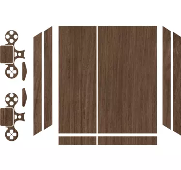 PS4 Aufkleber konsolenabdeckung aus holz - TenStickers