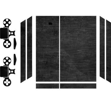 PS4 Skin Dunkelgrau gebürstetes metall - TenStickers