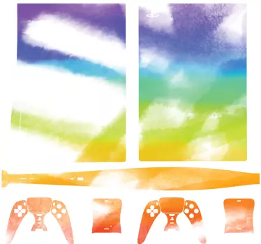 PS5 Skin bunte abstrakte muster - TenStickers