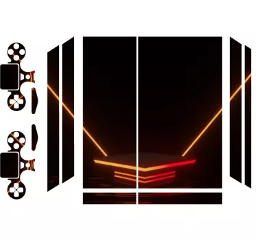 PS4 Aufkleber neonlichter-muster - TenStickers