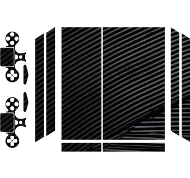 PS4 Aufkleber glatte schwarze textur - TenStickers