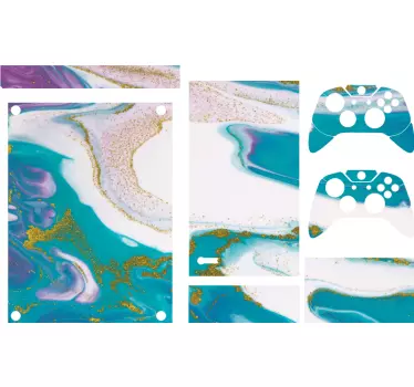 Xbox skin mit marmoriertem akzentmuster - TenStickers