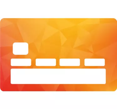 Kreditkarte aufkleber geometrisches oranges muster - TenStickers