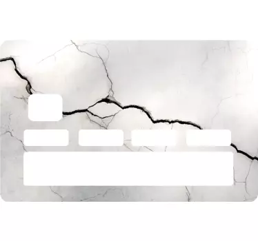 Kreditkarte aufkleber mit rissmarmor-muster - TenStickers