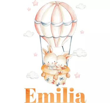 Wandtattoo Kinderzimmer heißluftballon - TenStickers