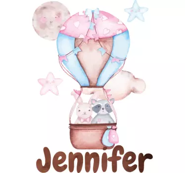 Wandtattoo Kinderzimmer benutzerdefinierter heißluftballon - TenStickers