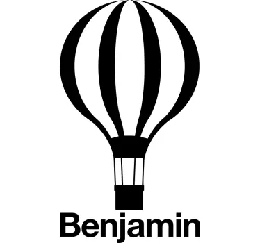 Wandtattoo Kinderzimmer anpassbarer heißluftballon - TenStickers