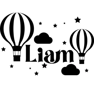 Wandtattoo Kinderzimmer individuelle einfarbige ballons - TenStickers