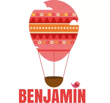 Wandtattoo Kinderzimmer bunter heißluftballon - TenStickers