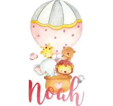 Wandtattoo Kinderzimmer individuelles ballonabenteuer - TenStickers