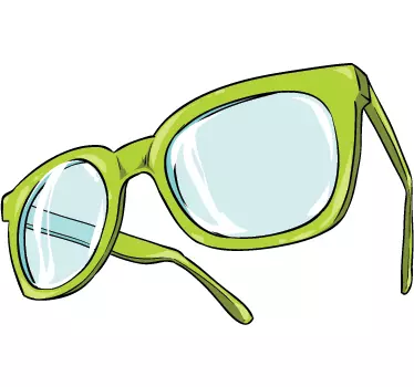 Grüne Brille Aufkleber - TenStickers