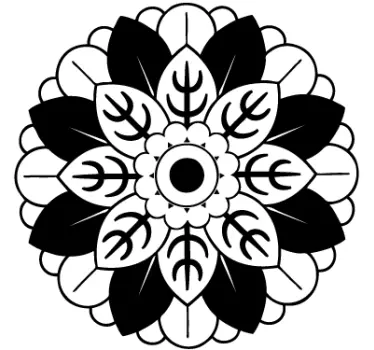 Wandtattoo Blumen Mandala - TenStickers