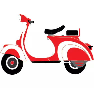 Wandtattoo rote Vespa - TenStickers