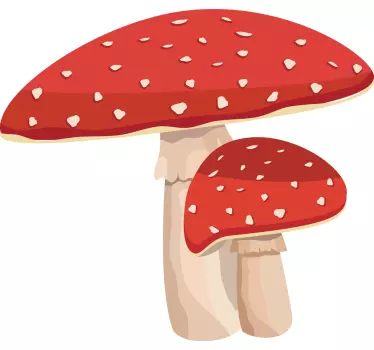 Wulstling Pilz Wandtattoo Küche - TenStickers