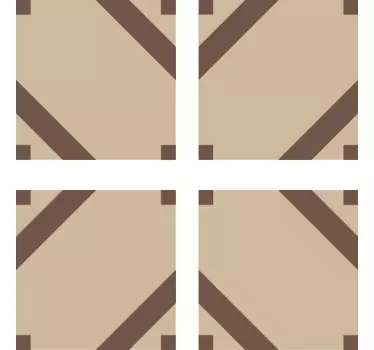Fliesenaufkleber geometrische beige motive - TenStickers