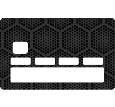 Dunkles Sechseckmuster Kreditkarten Aufkleber - TenStickers