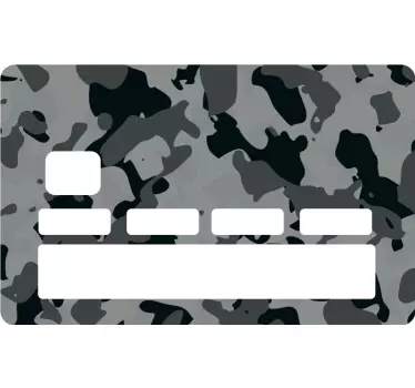 Graues Camouflage-Design Kreditkarten Aufkleber - TenStickers