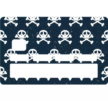 Kreditkarte Aufkleber totenkopf - TenStickers