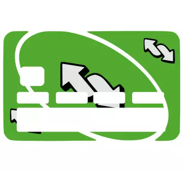Uno Reverse Karte Grün Kreditkarten Aufkleber - TenStickers