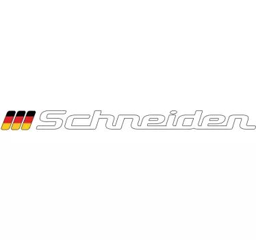 Aufkleber Auto Deutsche flagge und benutzerdefinierter name - TenStickers