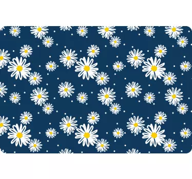 Laptop aufkleber mit gänseblümchenmuster - TenStickers